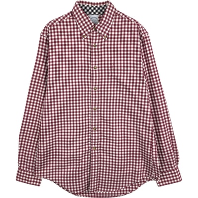 古着 ブルックスブラザーズ Brooks Brothers Est.1818 ギンガムチェック 半袖 ボタンダウン チェックシャツ メンズM相当/eaa643886