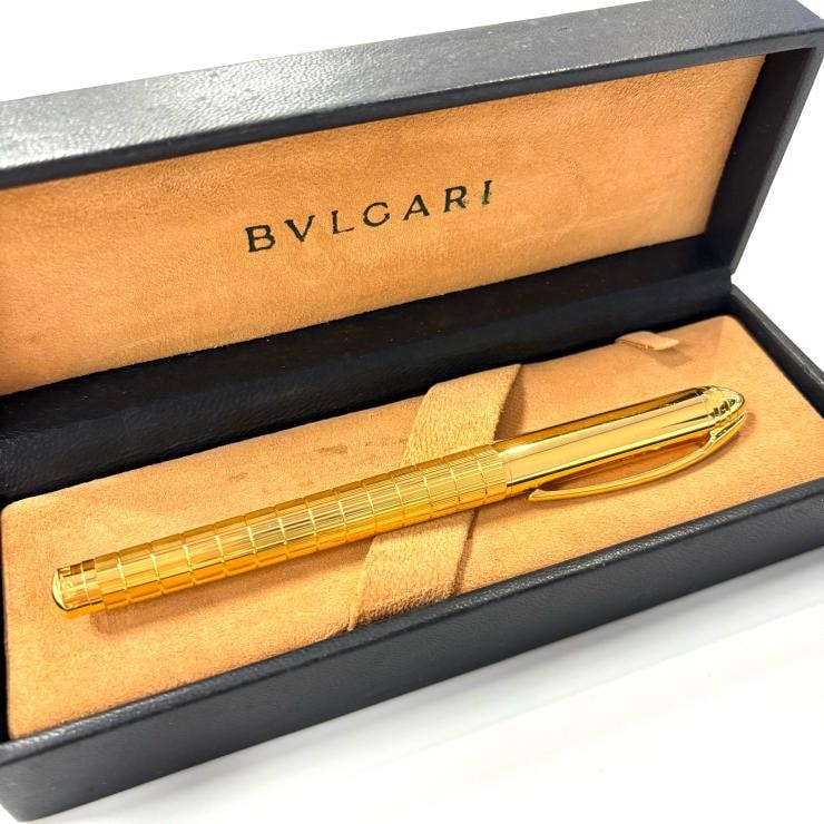【希少】BVLGARI 万年筆 ゴールド 18K 750 M 鑑定済み 正規品 ブルガリ 筆記未確認