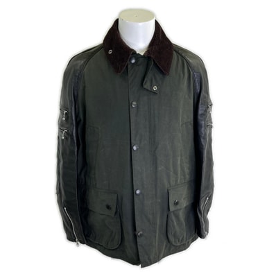 バブアー xJUNYA WATANABE MAN【美品】AD2017 WT-J102 BEDALE アームレザー切替 ビデイルジャケット S