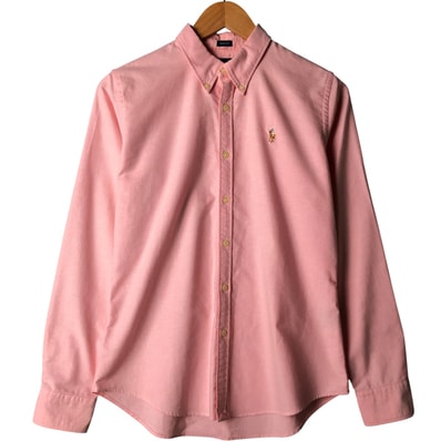 古着 ラルフローレン Ralph Lauren SLIM FIT スリムフィット 長袖 ボタンダウンシャツ レディースL相当/eaa594377