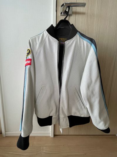 Supreme / Vanson Leathers® Perforated Bomber Jacket "White"