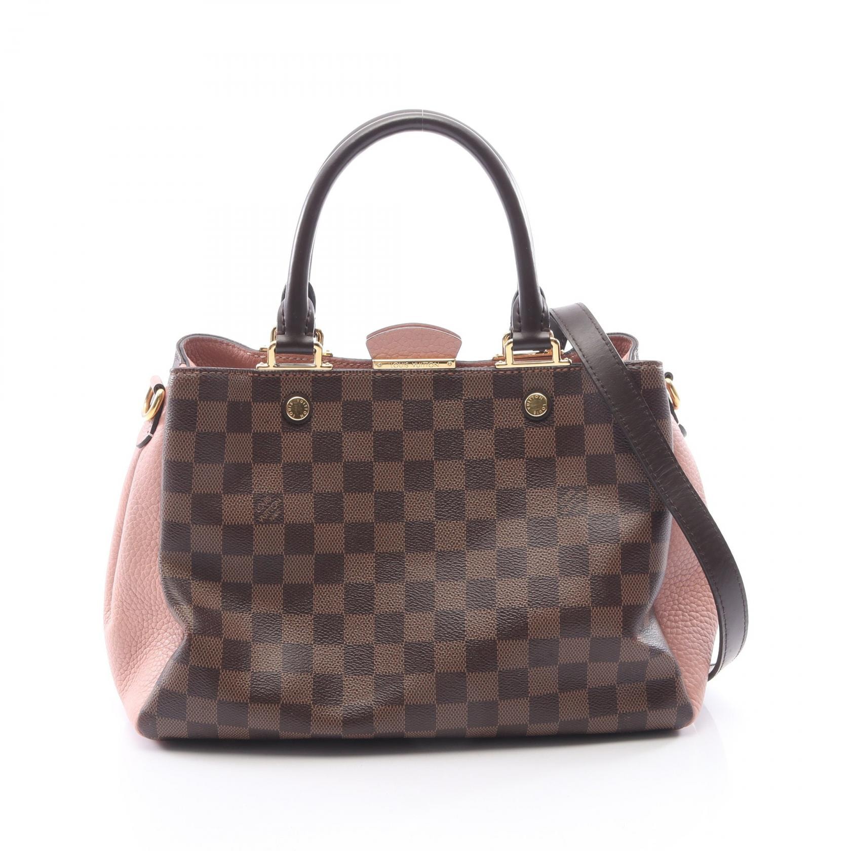 ルイ・ヴィトン LOUIS VUITTON ブリタニー 2WAY ハンドバッグ バッグ PVCコーティングキャンバス レザー ダミエ マグノリア レディース ブラウン系 / ピンク系 N41674 【中古】
