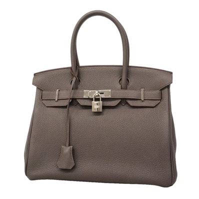 【6ie6806】エルメス ハンドバッグ バーキン30 トゴ エタン シルバー金具 □R刻印【中古】レディース