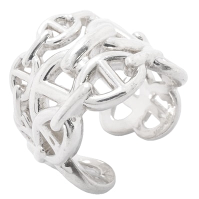 Hermes Chaine D'ancre Enchainee Ring GM Large Model "Silver"