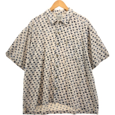 古着 90年代 コロンビア Columbia 総柄 半袖 レーヨンシャツ スリランカ製 L メンズL相当 ヴィンテージ/eaa549775