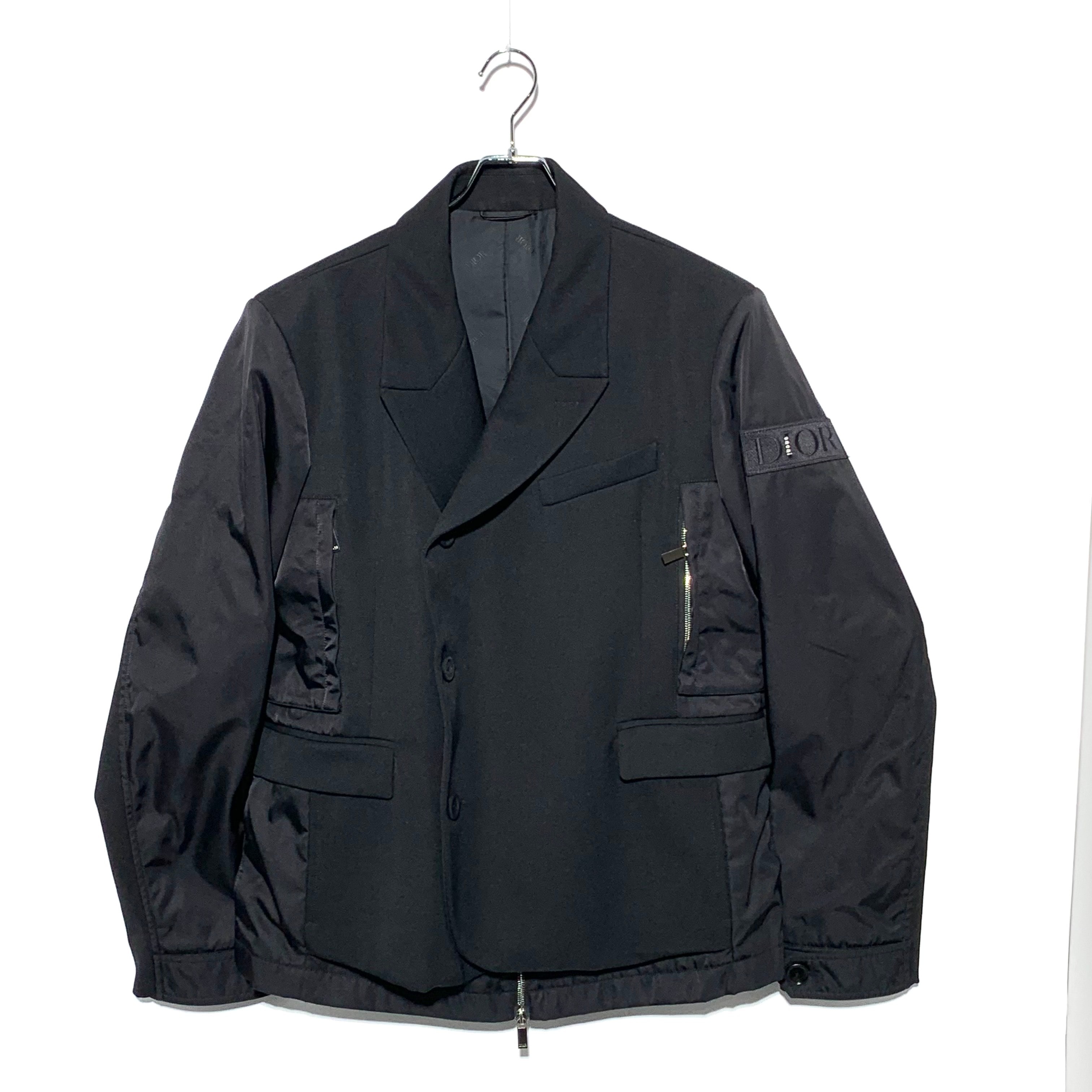 Dior x Sacai Double Brest Jacket Wool Twill "Black"