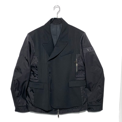 Dior x Sacai Double Brest Jacket Wool Twill "Black"