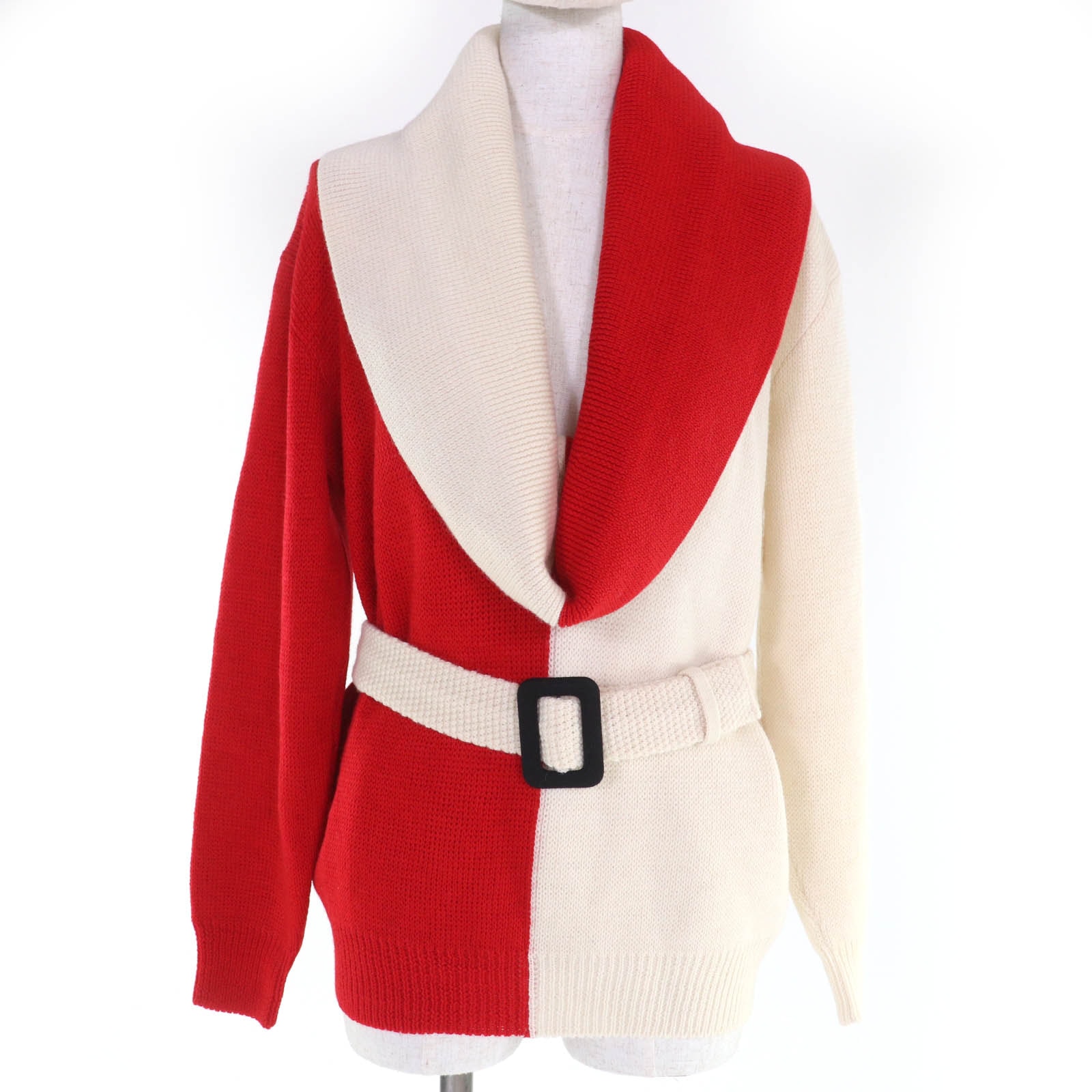 未使用品 グッチ ニット レッド アイボリー レディース S 727145
