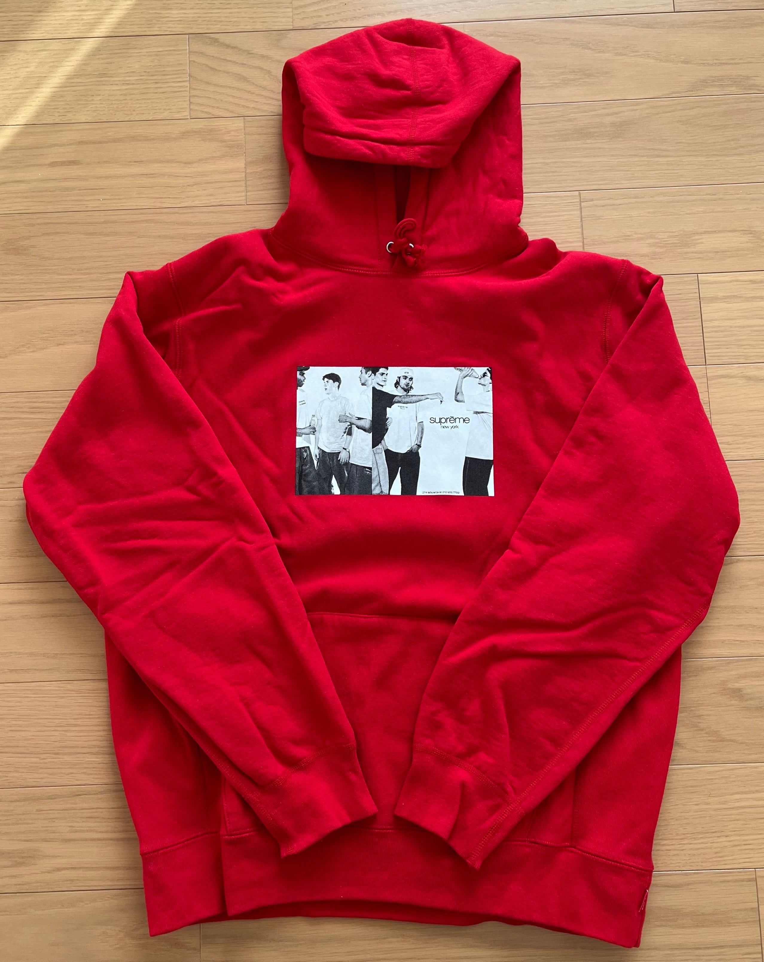 Supreme Classic Ad Hooded Sweatshirt "Red"