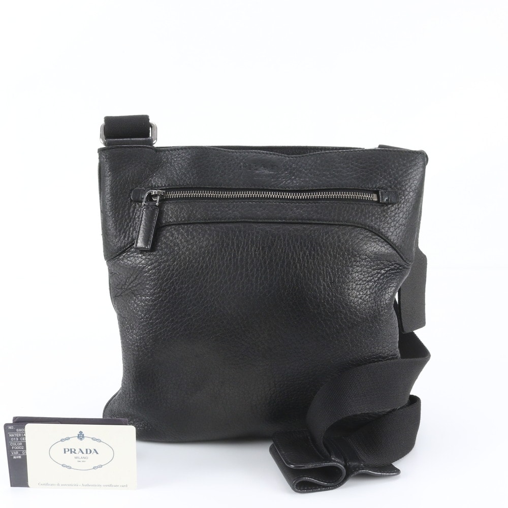 ■美品 プラダVA0693 ショルダーバッグ レザー