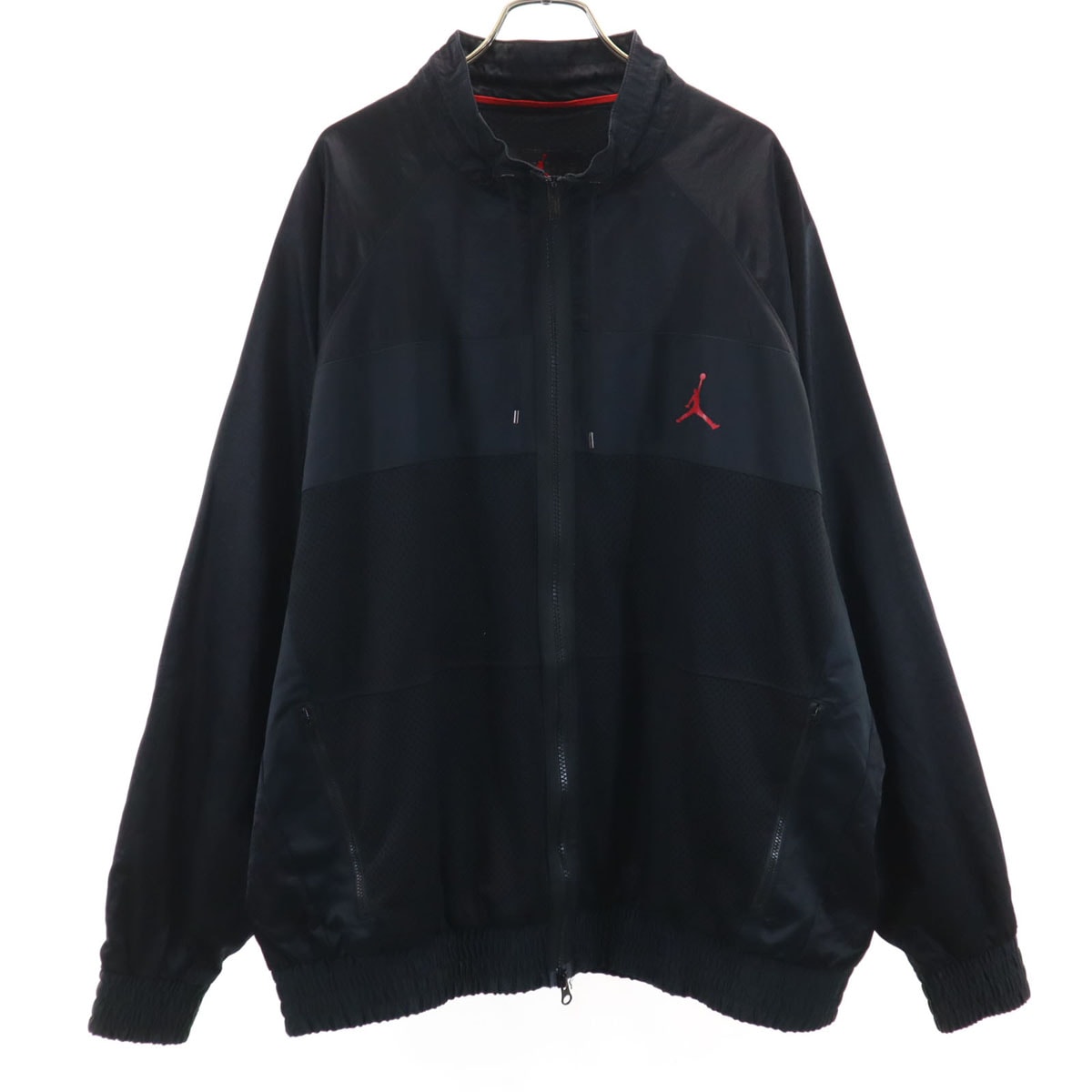 AIR JORDAN エアジョーダン メッシュ切替 ナイロンジャケット L ブラック NIKE ナイキ