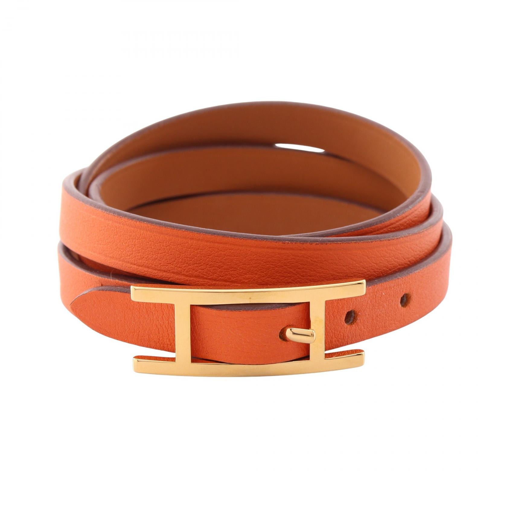 エルメス HERMES ビーアピ ロング ブレスレット アクセサリー ヴォースイフト ヴォースイフト オレンジ U刻印(2022年製造) レディース オレンジ系 / ブラウン系 【中古】