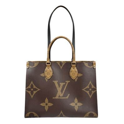 ルイヴィトン オンザゴーMM モノグラムジャイアント トートバッグ モノグラムリバース M45321 ブラウン ユニセックス LOUIS VUITTON 中古
