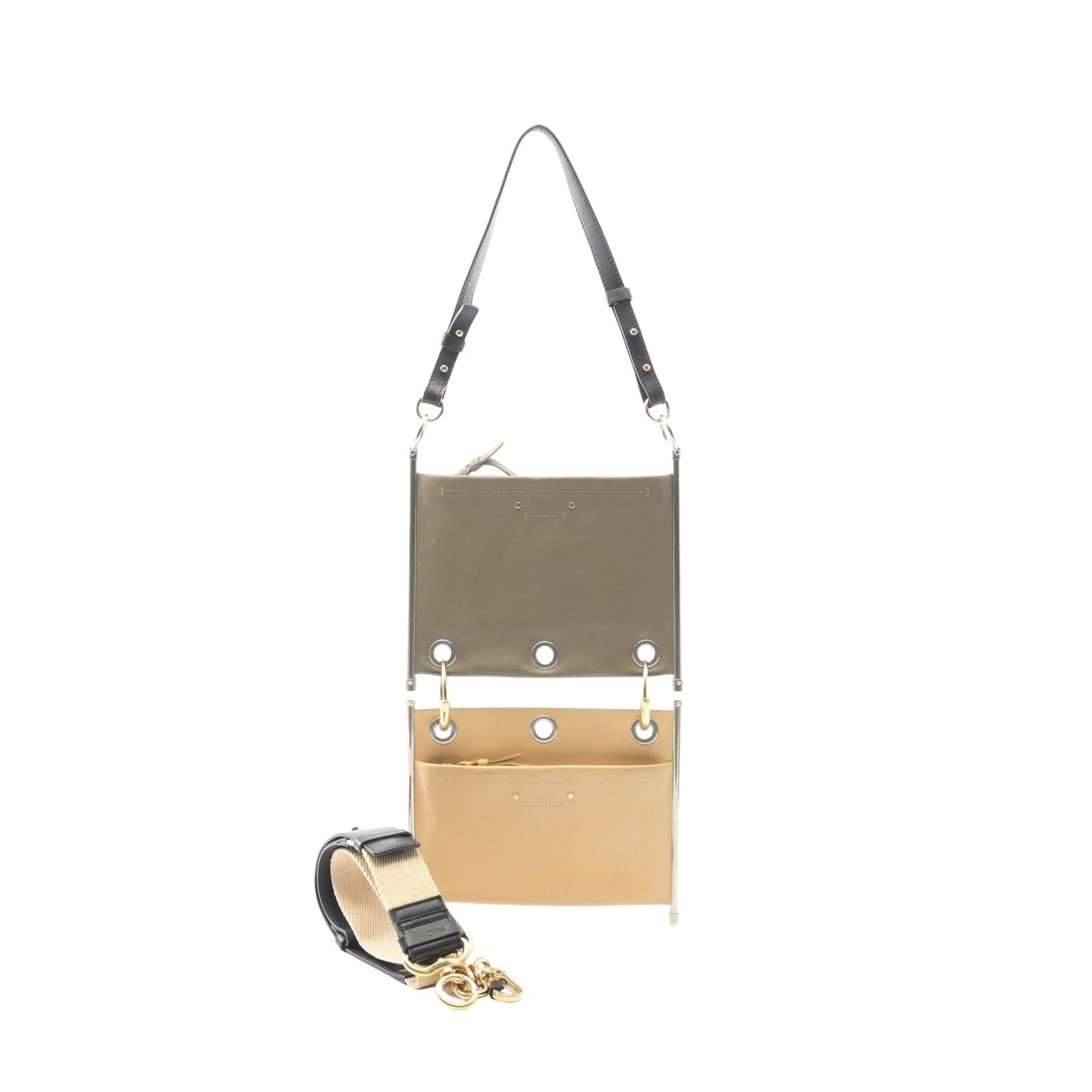 クロエ Chloe ショルダーバッグ バッグ レザー レディース カーキ系 / ベージュ系 【中古】