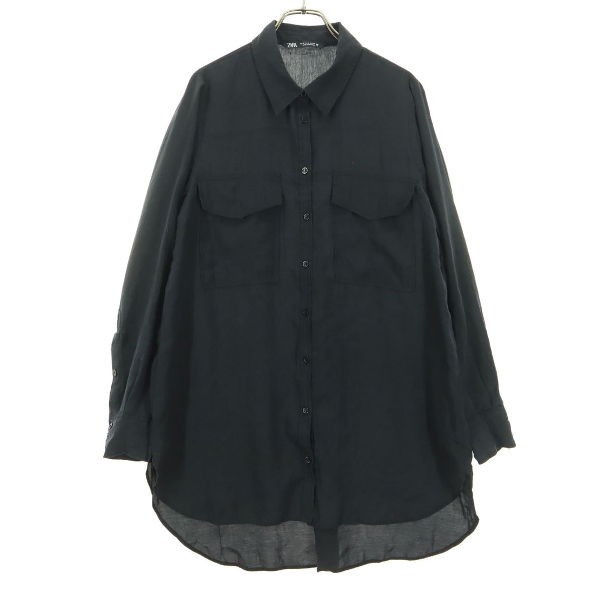ZARA ザラ 長袖 シャツ M ブラック