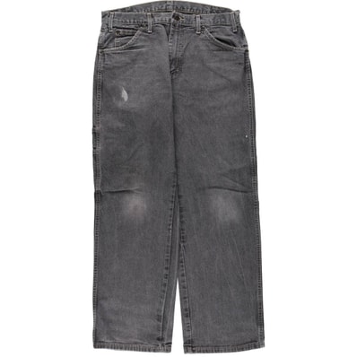 古着 ディッキーズ Dickies ブラックデニム ストレートデニムパンツ メンズw35相当/eaa654641