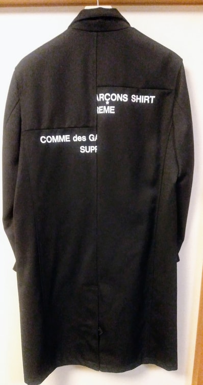 Supreme / Comme des Garçons SHIRT® Wool blend Overcoat "Black"