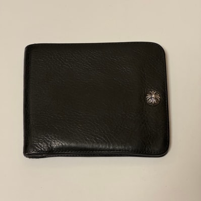 Chrome Hearts 1-Snap Cross Button Wallet "Black"