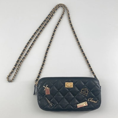 CHANEL(シャネル)マルチチャーム チェーンショルダーバッグ A84214 ウォレット ブラック