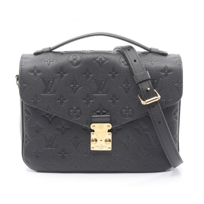 ルイ・ヴィトン LOUIS VUITTON ポシェット メティスMM ハンドバッグ バッグ レザー モノグラム・アンプラント ノワール レディース ブラック系 M41487 【中古】
