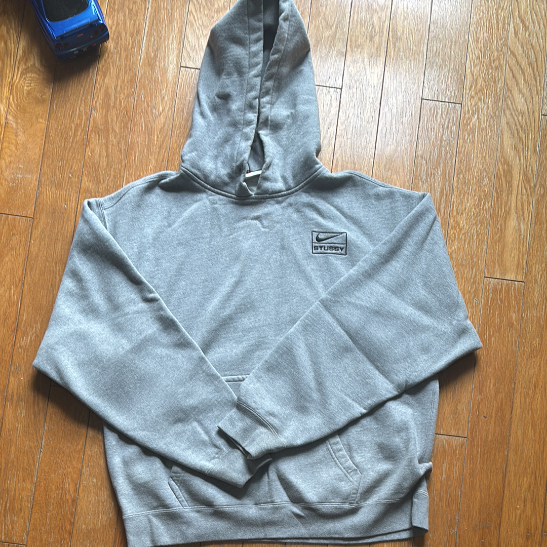 Stussy × Nike NRG Washed Hoodie (US Size) "Grey" DJ9488-063
