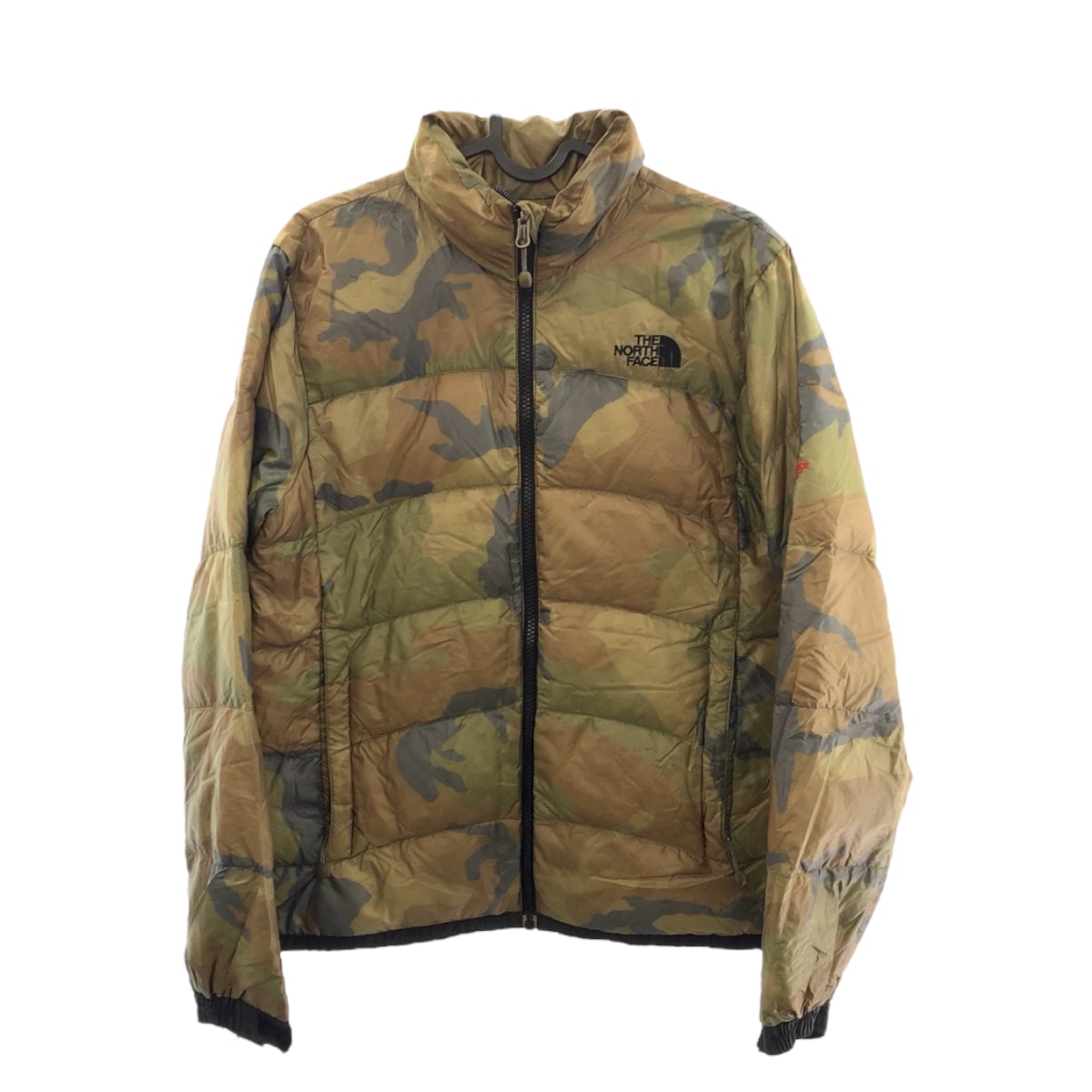 THE NORTH FACE ザ ノースフェイス サミット アコンカグア カモフラ 迷彩 サイズL グリーン マルチカラー ナイロン ダウンジャケット アウター ナイロンジャケット 600640 【中古】