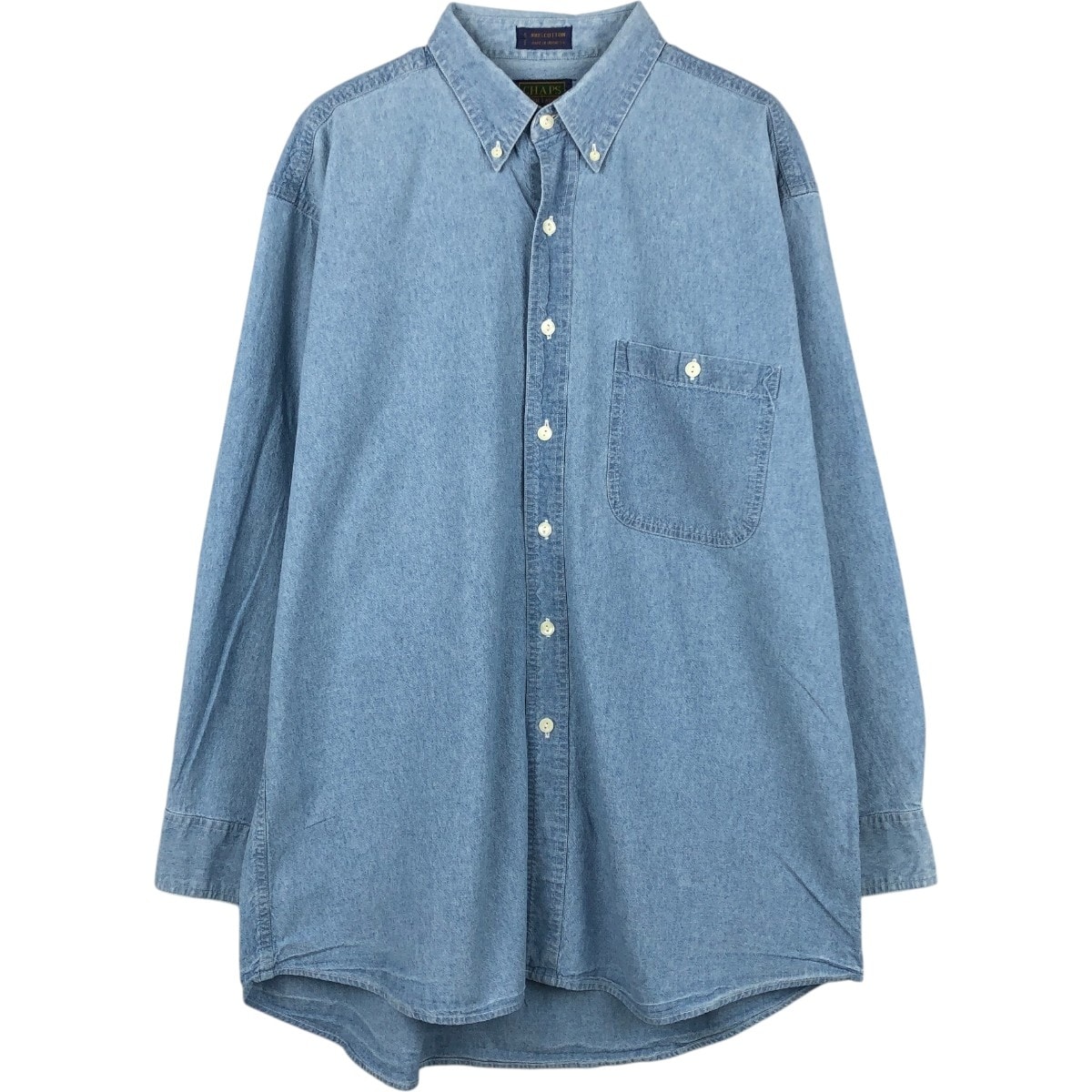 古着 80年代 ラルフローレン Ralph Lauren CHAPS チャップス 長袖 ボタンダウンシャツ メンズL相当 ヴィンテージ/eaa676437