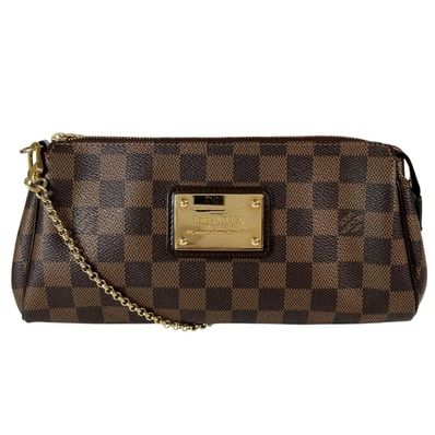美品 LOUIS VUITTON ルイ・ヴィトン エヴァ N55213 ポーチ ダミエキャンバス ブラウン レディース【中古】