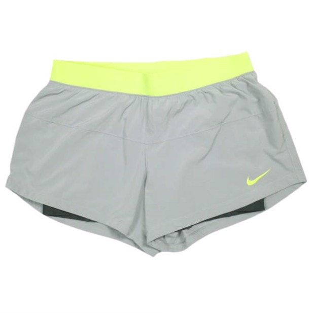 NIKE ナイキ DRI-FIT ツートーントレーニングショートパンツ 613633-066 M グレー/ライムグリーン ショーツ RUNNING ボトムス g24164