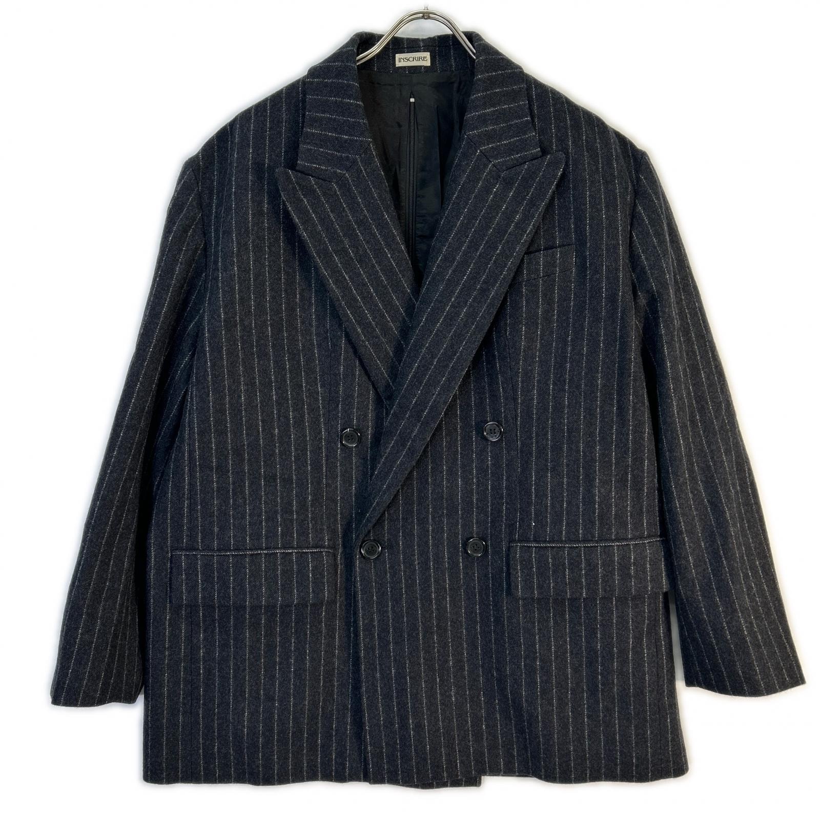 アンスクリア xHBeauty&youth【美品/国内正規/25AW】125AW-JK51H STRIPE WIDE ストライプ ダブルジャケット 2