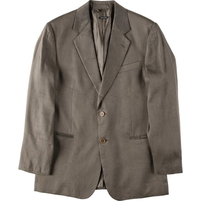 古着 ジョルジオアルマーニ Giorgio Armani ヘリンボーン テーラードジャケット イタリア製 メンズL相当/daa000553