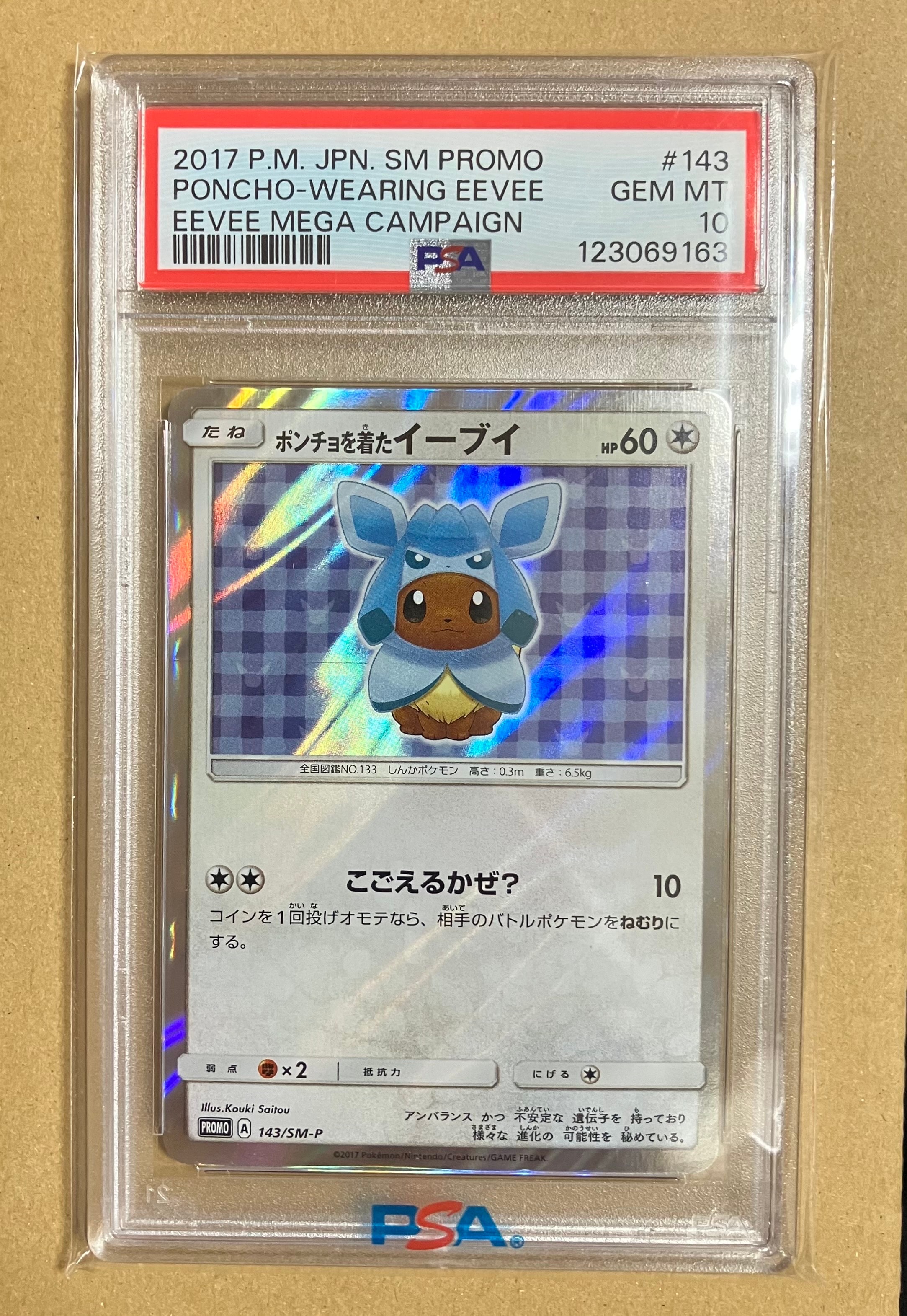 ポンチョを着たイーブイ: プロモ[SM-P 143](プロモーションカード「SM