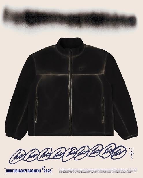 Travis Scott Cactus Jack x Fragment x Nike Fleece Zip Jacket "Black"