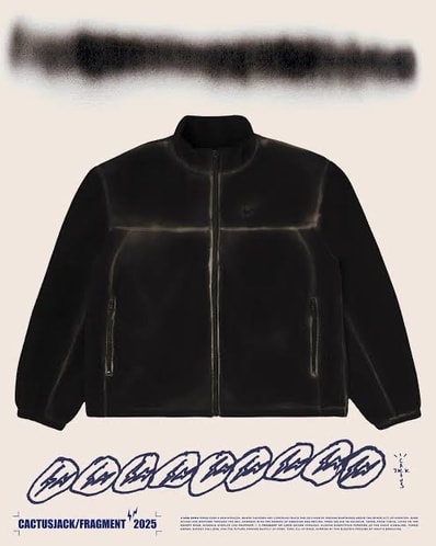 Travis Scott Cactus Jack x Fragment x Nike Fleece Zip Jacket "Black"