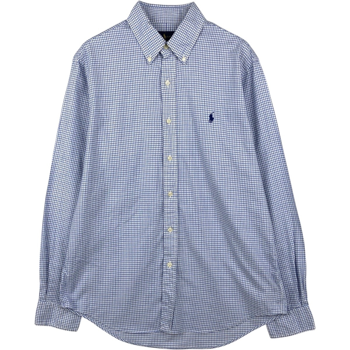 古着 ラルフローレン Ralph Lauren 長袖 ボタンダウンチェックシャツ メンズM相当/eaa634499