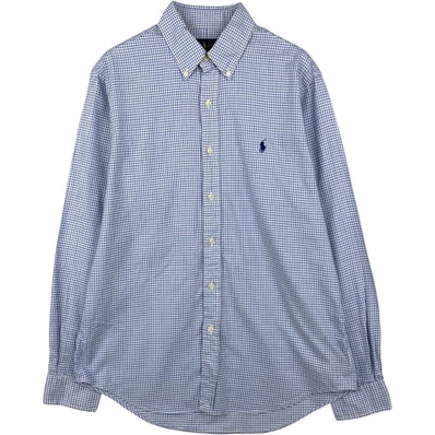 古着 ラルフローレン Ralph Lauren 長袖 ボタンダウンチェックシャツ メンズM相当/eaa634499