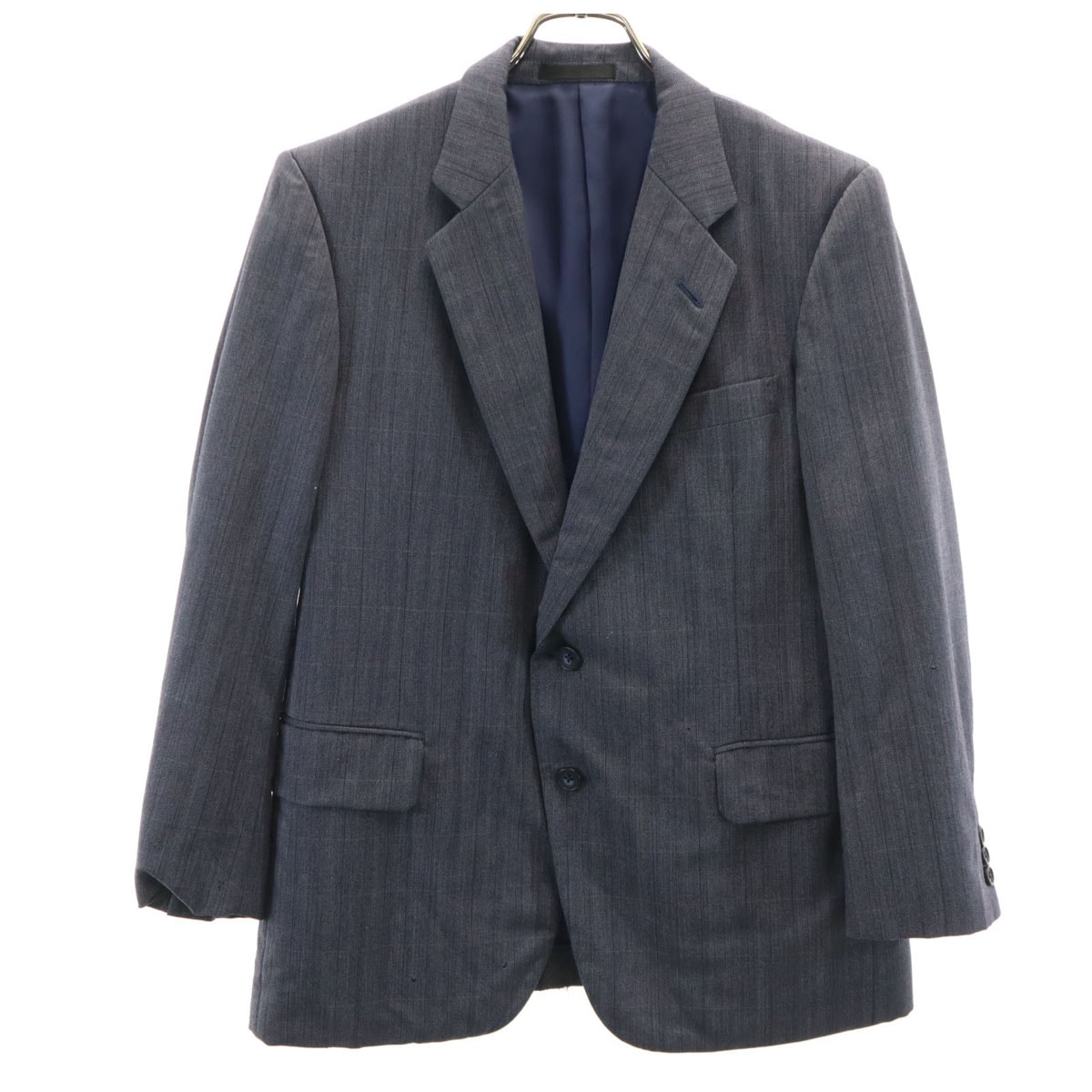 Burberrys バーバリーズ 90s オールド チェック柄 テーラードジャケット AB3 チャコールネイビー