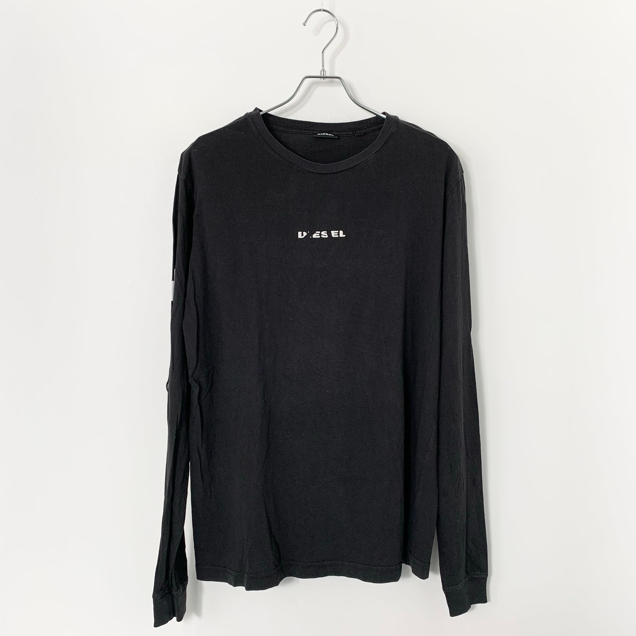 DIESEL LOGO PRINT L/S TEE Black