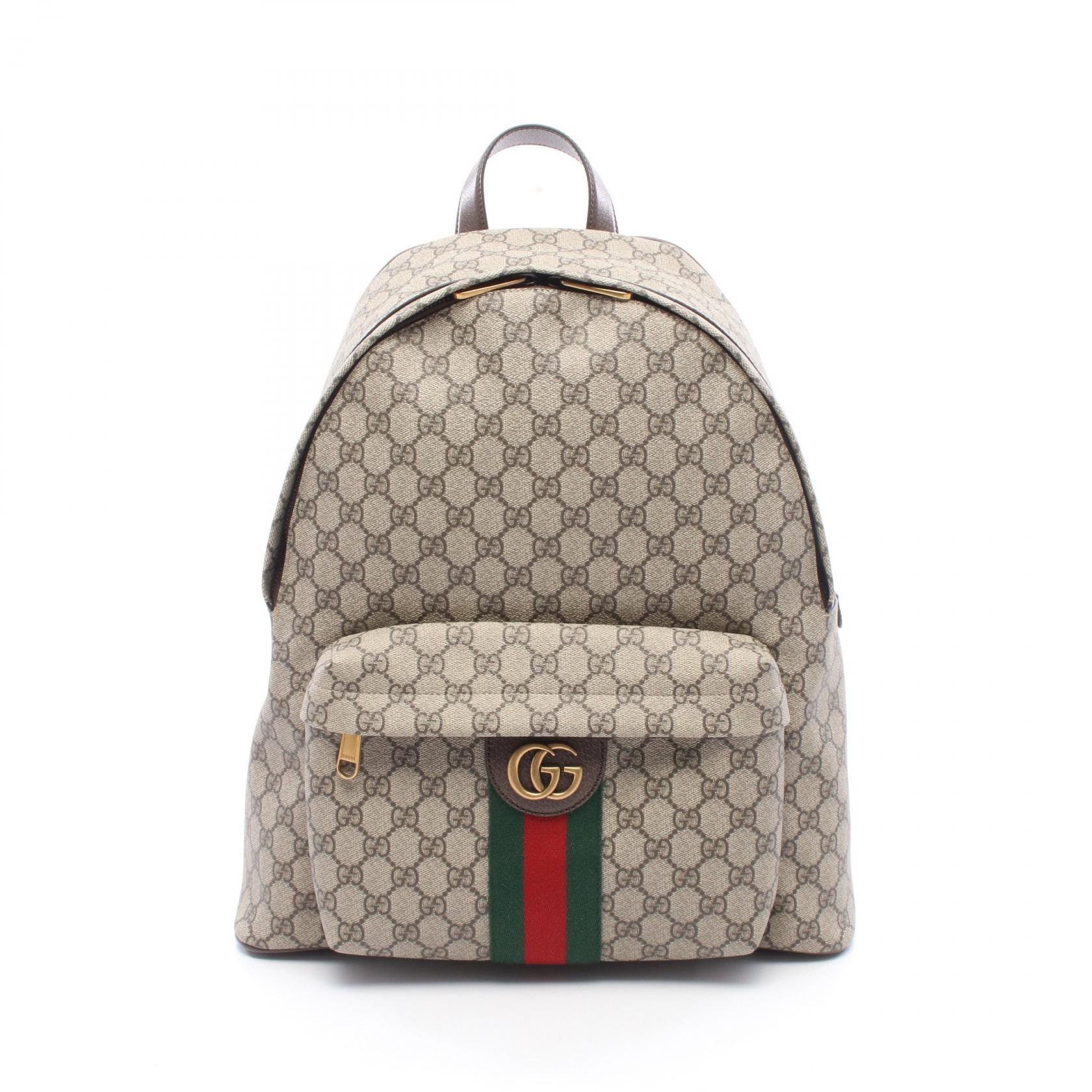 グッチ GUCCI オフィディア ミディアム GGスプリーム リュックサック バックパック バッグ PVCコーティングキャンバス レザー メンズ レディース ベージュ系 / ブラウン系 / マルチカラー 834466FAEOJ9747 【新品】