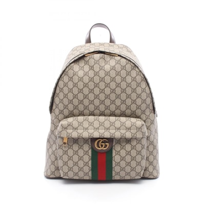 グッチ GUCCI オフィディア ミディアム GGスプリーム リュックサック バックパック バッグ PVCコーティングキャンバス レザー メンズ レディース ベージュ系 / ブラウン系 / マルチカラー 834466FAEOJ9747 【新品】