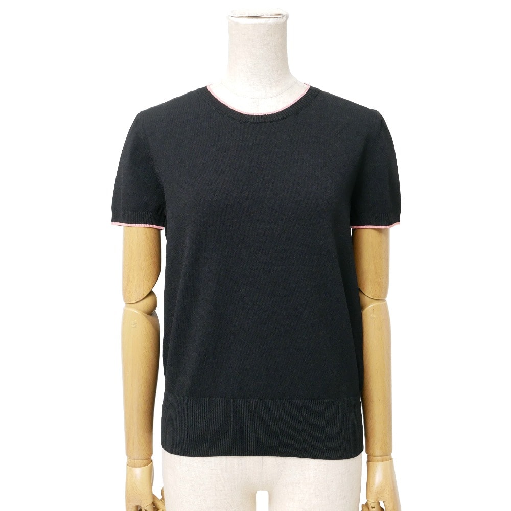 ■美品■VALENTINO ヴァレンティノ ニット サイズL 半袖 クルーネック イタリア製 ブランド古着【中古】20260804/RB0464