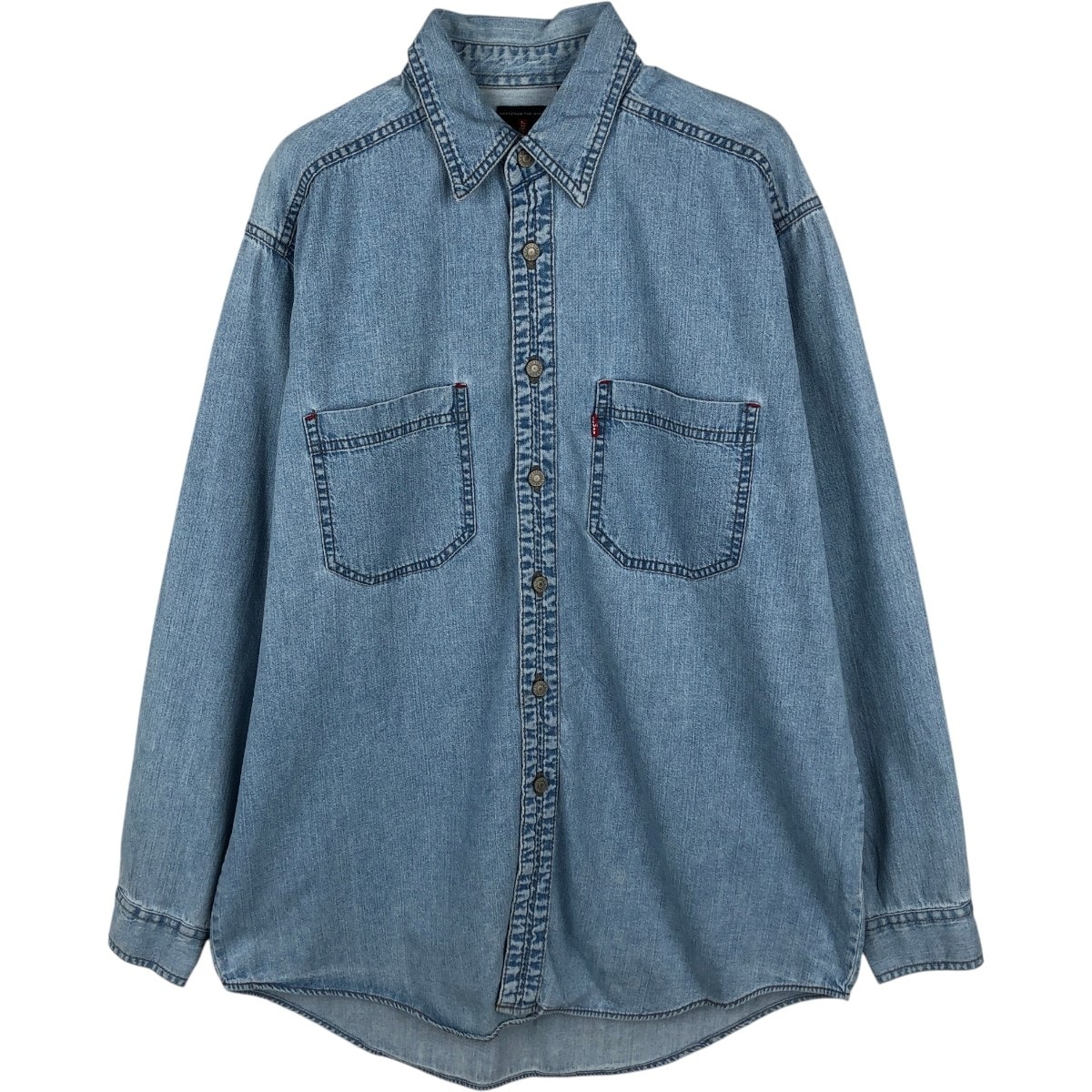 古着 90~00年代 リーバイス Levi's RED TAB JEANS 長袖 デニムシャツ メンズM相当 ヴィンテージ/eaa672378