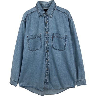 古着 90~00年代 リーバイス Levi's RED TAB JEANS 長袖 デニムシャツ メンズM相当 ヴィンテージ/eaa672378