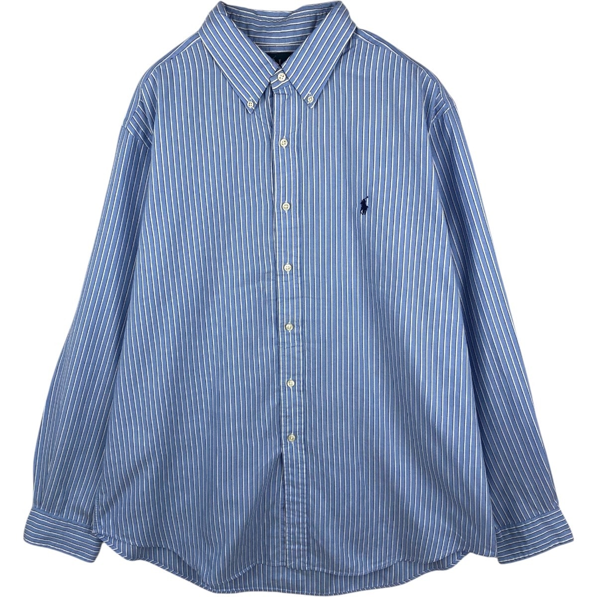 古着 ラルフローレン Ralph Lauren CLASSIC FIT 長袖 ボタンダウンストライプシャツ メンズXL相当/eaa676504