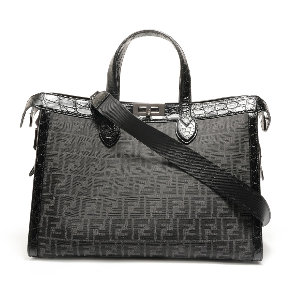 フェンディ FENDI ピーカブー ズッカ柄 ハンドバッグ【中古】