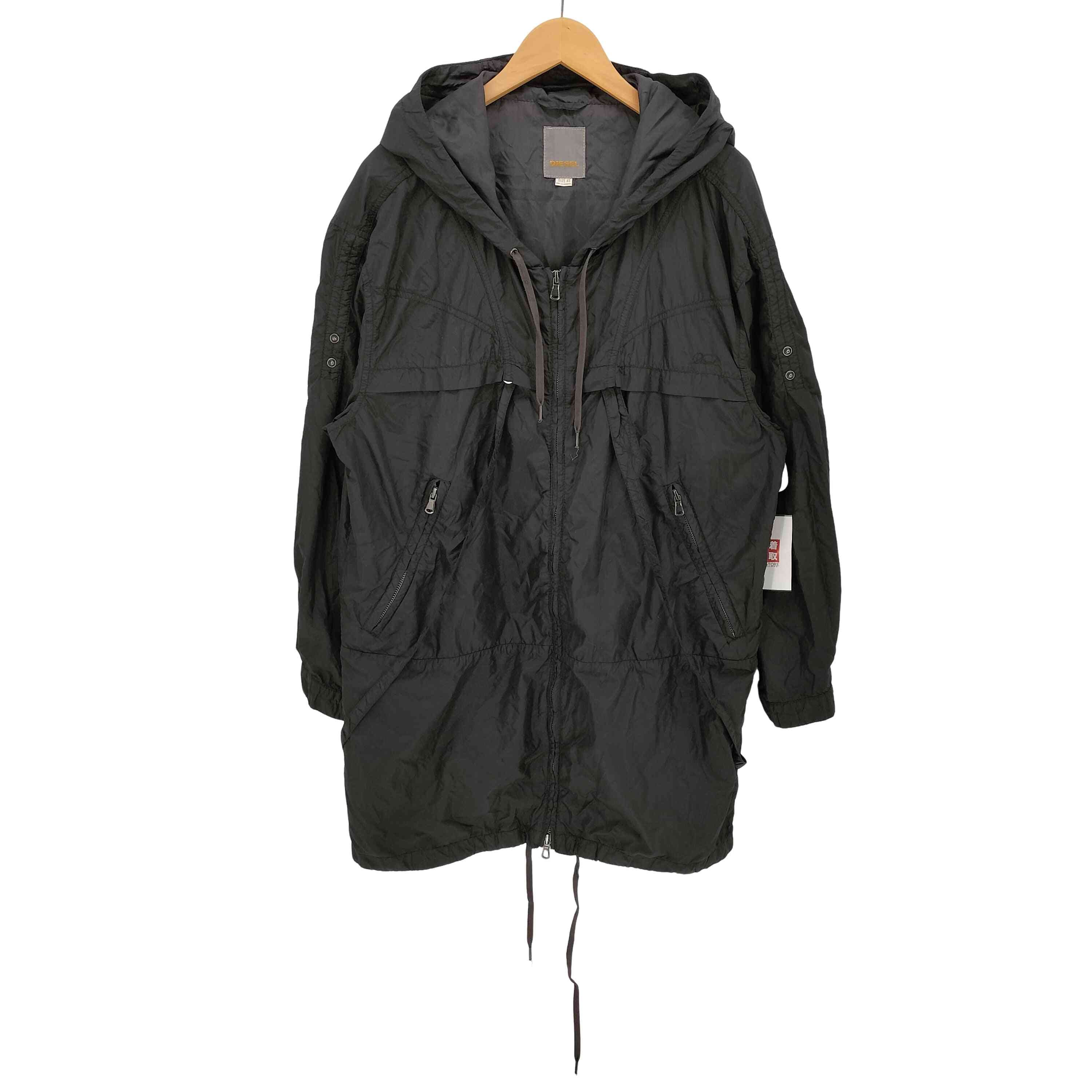 ロング ナイロン フーデッド ジャケット【1141221691116】