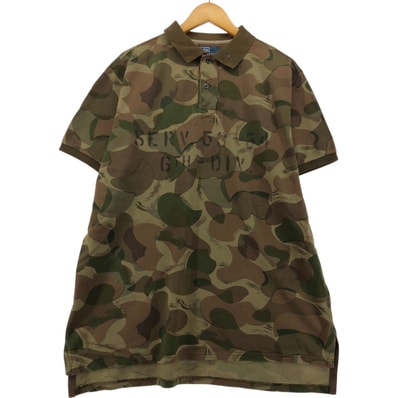 古着 ラルフローレン Ralph Lauren POLO by Ralph Lauren 迷彩柄 半袖 ポロシャツ XL メンズXL相当/eaa564370
