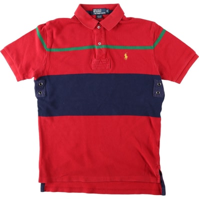 古着 ラルフローレン Ralph Lauren POLO by Ralph Lauren マルチボーダー 半袖 ポロシャツ メンズM相当/eaa644755