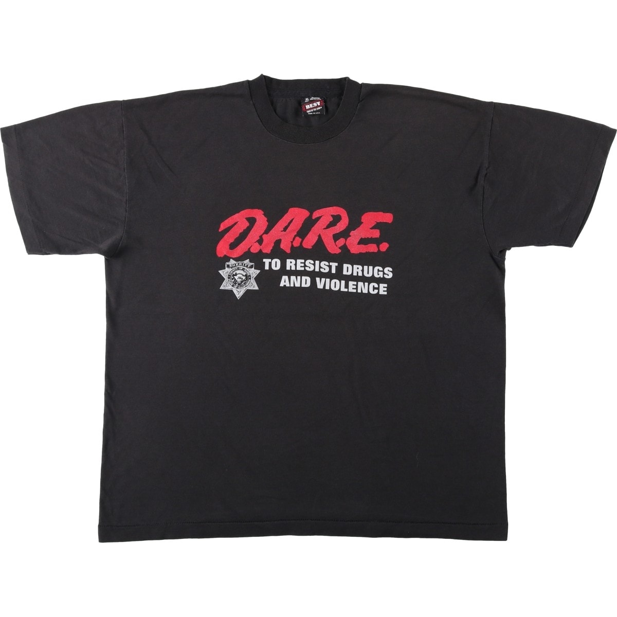 古着 90年代 フルーツオブザルーム FRUIT OF THE LOOM D.A.R.E. プリントTシャツ USA製 メンズXL相当 ヴィンテージ/eaa626846