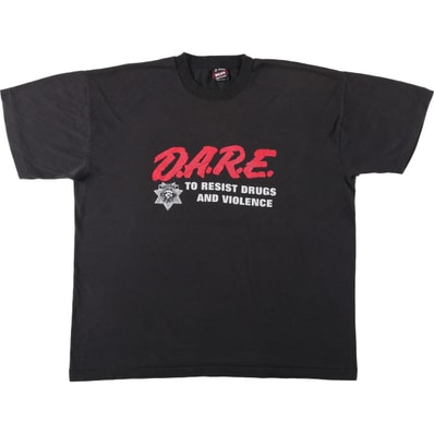 古着 90年代 フルーツオブザルーム FRUIT OF THE LOOM D.A.R.E. プリントTシャツ USA製 メンズXL相当 ヴィンテージ/eaa626846